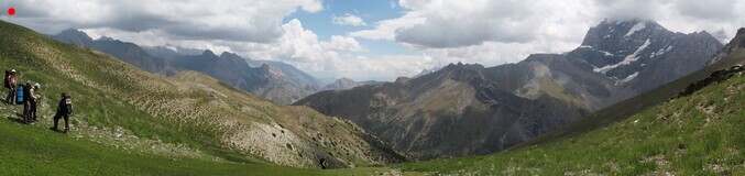 вид на восток, вниз по долине Чапдары