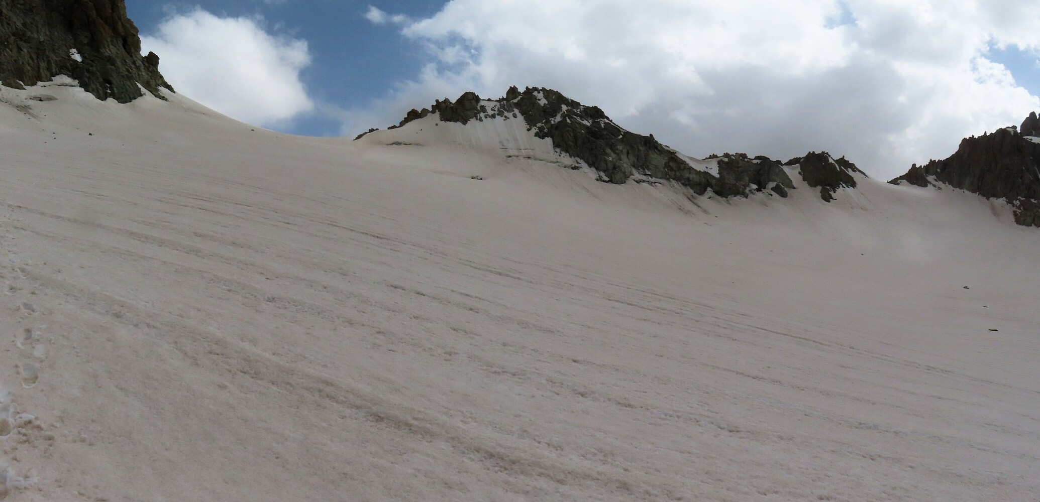   ,   descent from the pass, both saddles
