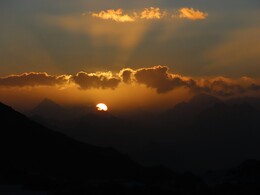 ,    sunrise, view from the tent