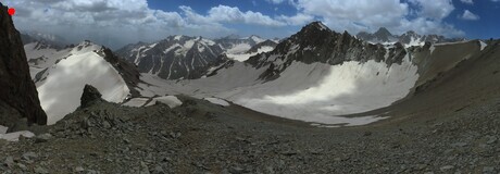      view from the ridge above the pass