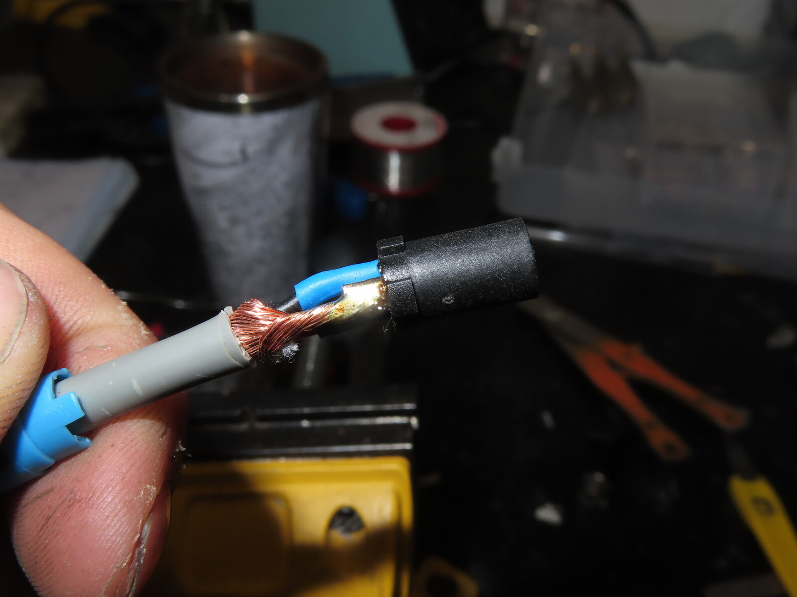soldering tinyXLR to shielded twisted pair