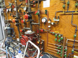 new copper pipes to the traps