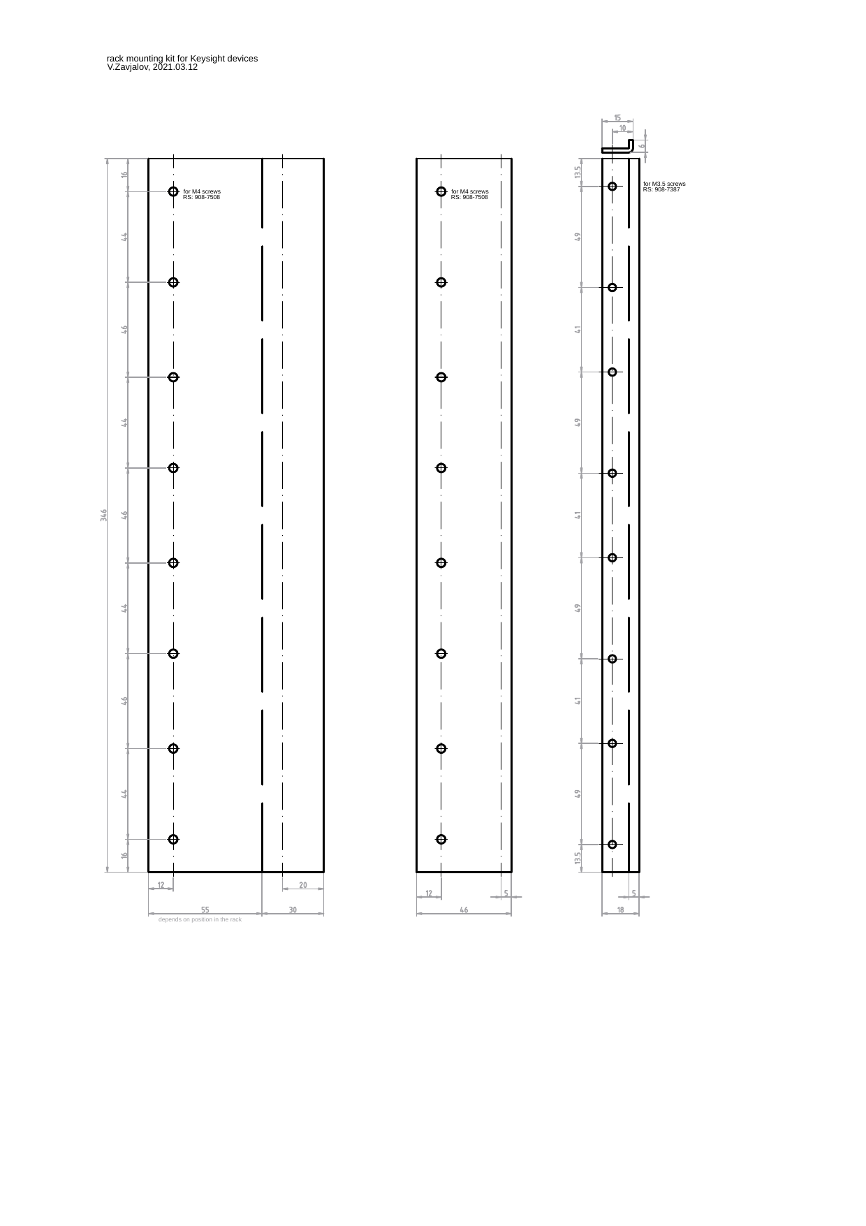 Keysight mounting kit, DXF(keysight_mount_kit)