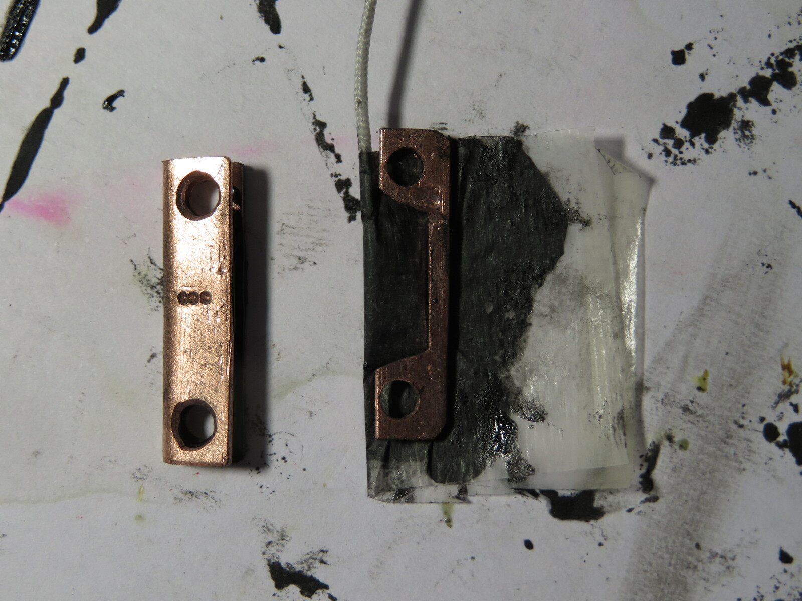 glueing with black Stycast