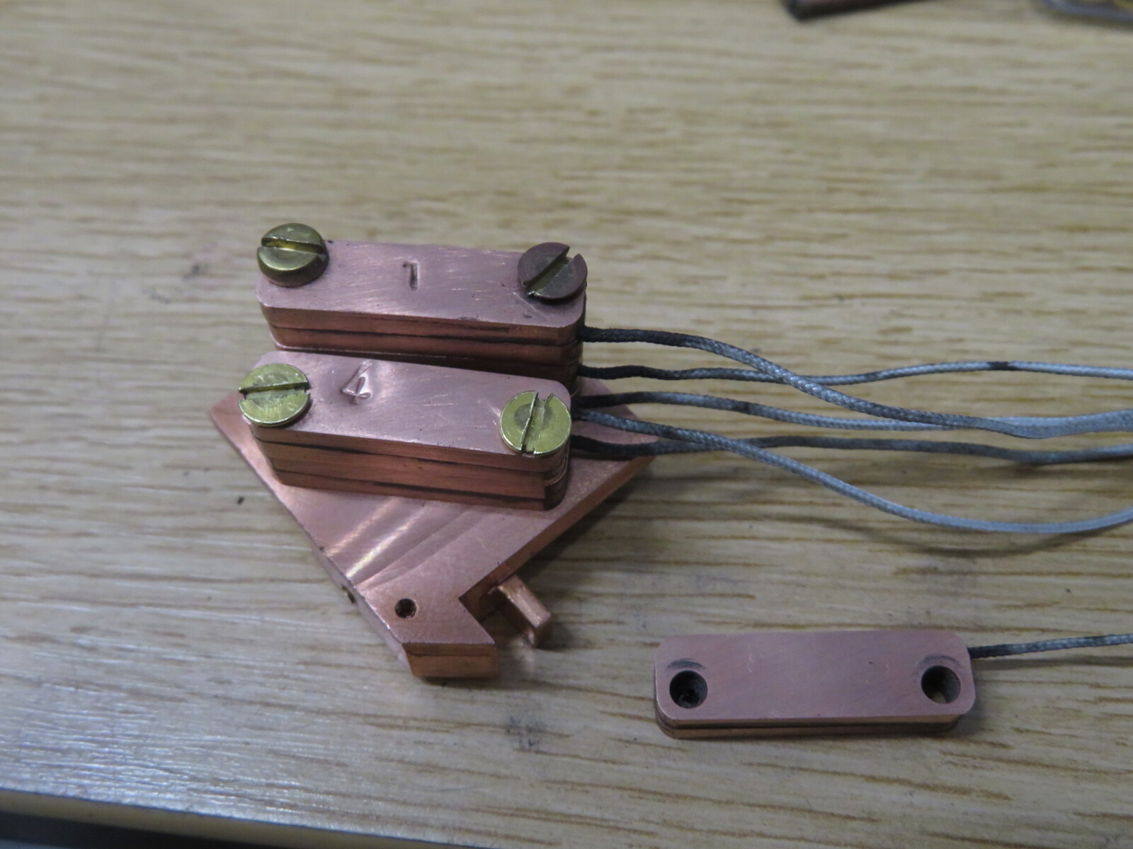 mounting on the copper block for calibration
