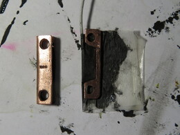 glueing with black Stycast